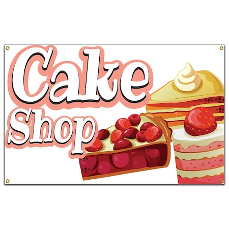 Signmission Cake Shop Banner Concession Stand Food Truck Single Sided B-Cake Shop19